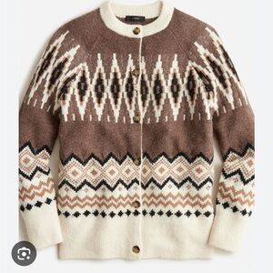 J crew fair isle cardigan
